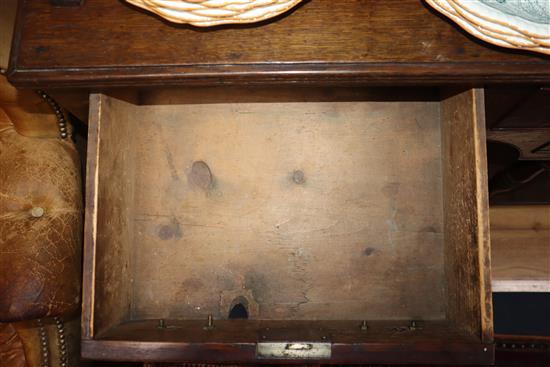 A mid 18th century style oak dresser W.143cm